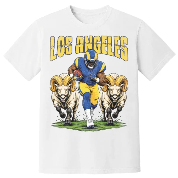 Los Angeles Football Football Shirt | Vintage Comfort Colors Tee LOS ANGELES FOOTBALL v3 T-SHIRT - product view 6
