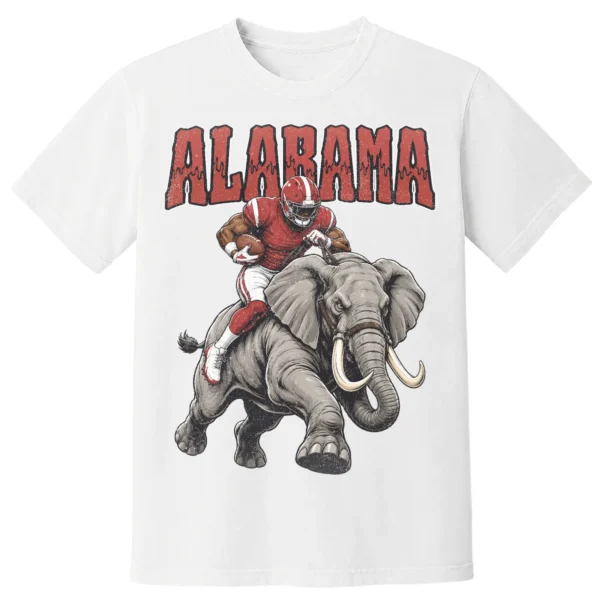 Alabama Football Football Shirt – Vintage Comfort Colors Tee ALABAMA FOOTBALL v2 T-SHIRT - product view 6