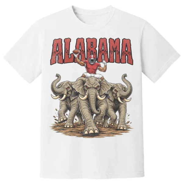 Alabama Football Football Shirt | Vintage Comfort Colors Tee ALABAMA FOOTBALL v3 T-SHIRT - product view 6