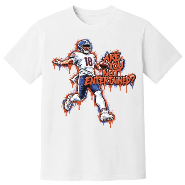 Are You Not Entertained Caricature CHICAGO FOOTBALL T-SHIRT - product view 6