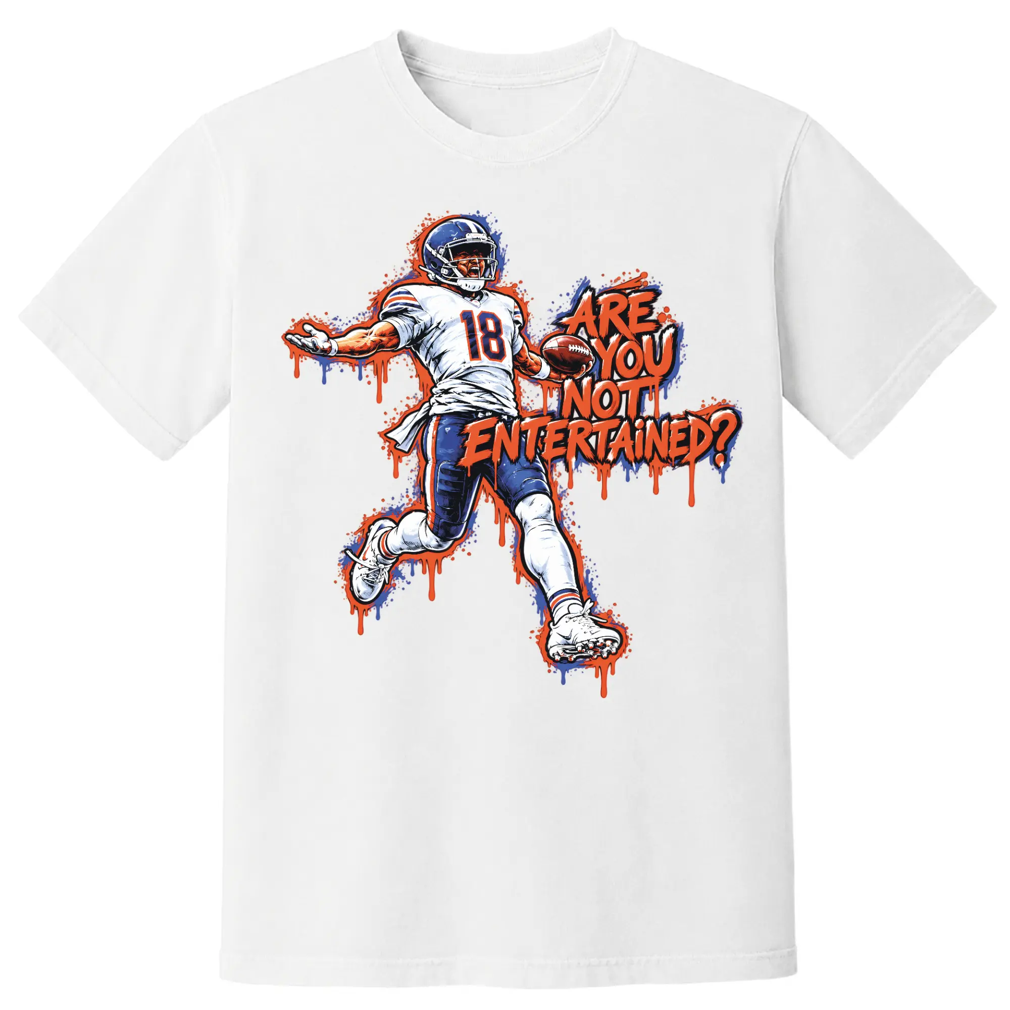 Are You Not Entertained Caricature CHICAGO FOOTBALL T-SHIRT - Image 6