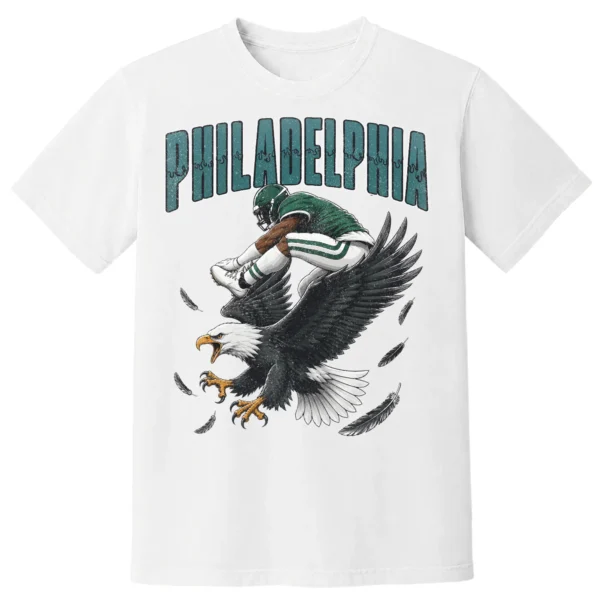 Philadelphia Football Football Shirt | Vintage Comfort Colors Tee PHILADELPHIA FOOTBALL T-SHIRT - product view 6