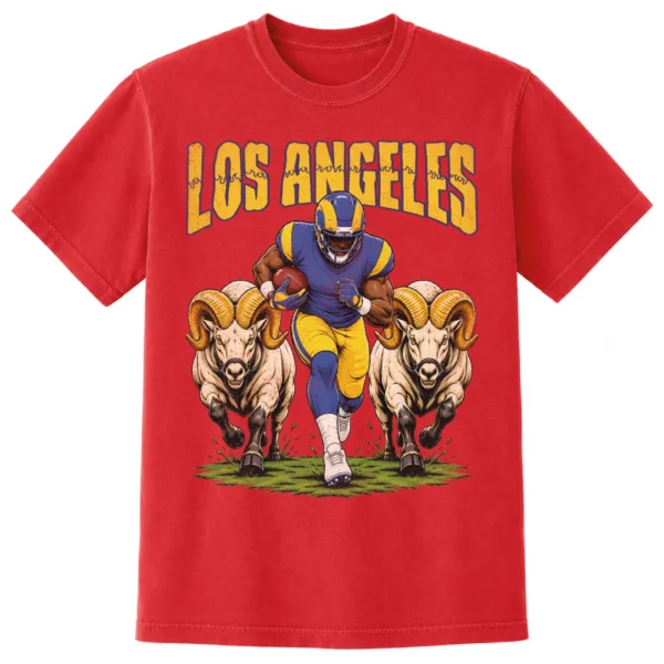 Los Angeles Football Football Shirt | Vintage Comfort Colors Tee LOS ANGELES FOOTBALL v3 T-SHIRT - product view 5