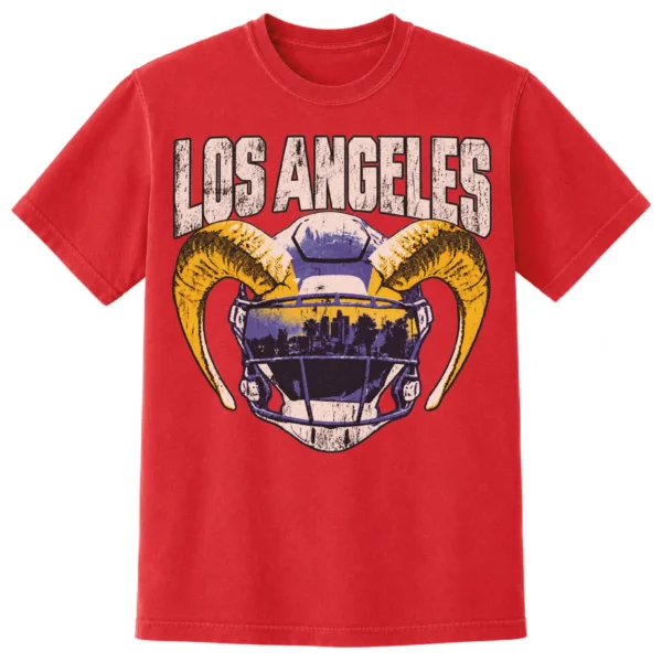 LOS ANGELES FOOTBALL HELMET T-SHIRT - product view 5