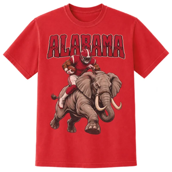 Alabama Football Football Shirt – Vintage Comfort Colors Tee ALABAMA FOOTBALL v2 T-SHIRT - product view 5