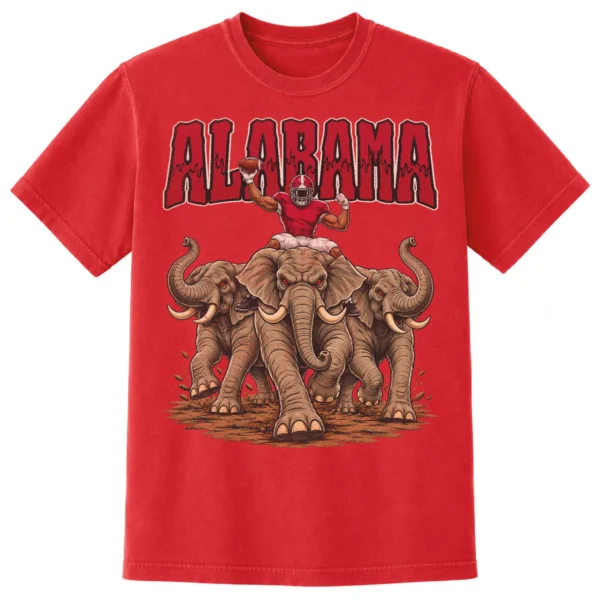 Alabama Football Football Shirt | Vintage Comfort Colors Tee ALABAMA FOOTBALL v3 T-SHIRT - product view 5