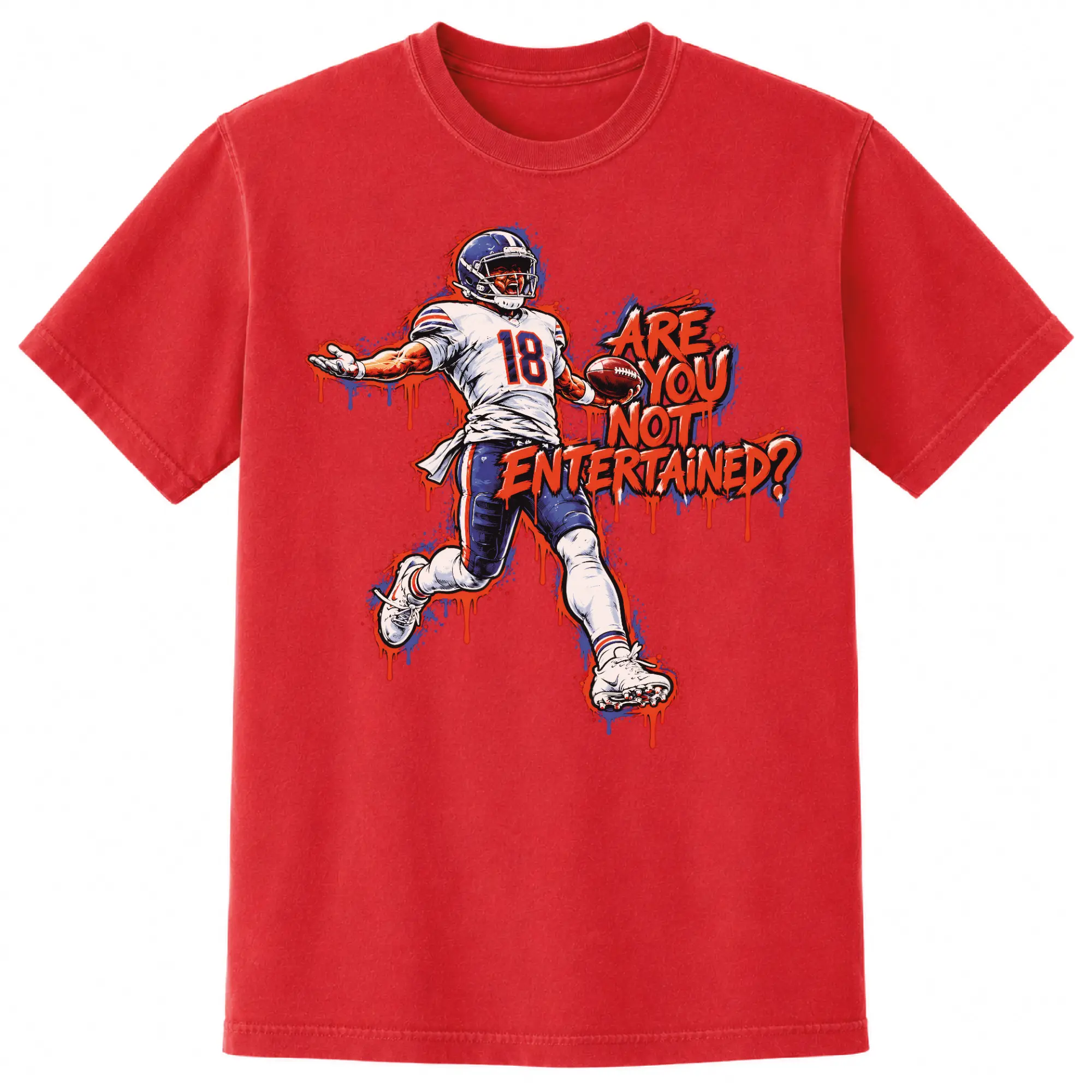 Are You Not Entertained Caricature CHICAGO FOOTBALL T-SHIRT - Image 5
