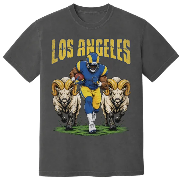 Los Angeles Football Football Shirt | Vintage Comfort Colors Tee LOS ANGELES FOOTBALL v3 T-SHIRT - product view 4
