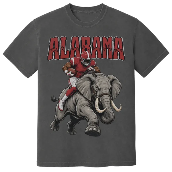 Alabama Football Football Shirt – Vintage Comfort Colors Tee ALABAMA FOOTBALL v2 T-SHIRT - product view 4