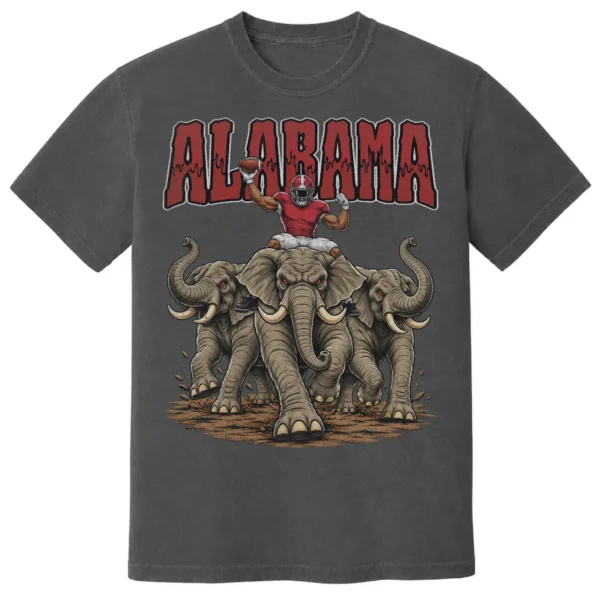 Alabama Football Football Shirt | Vintage Comfort Colors Tee ALABAMA FOOTBALL v3 T-SHIRT - product view 4