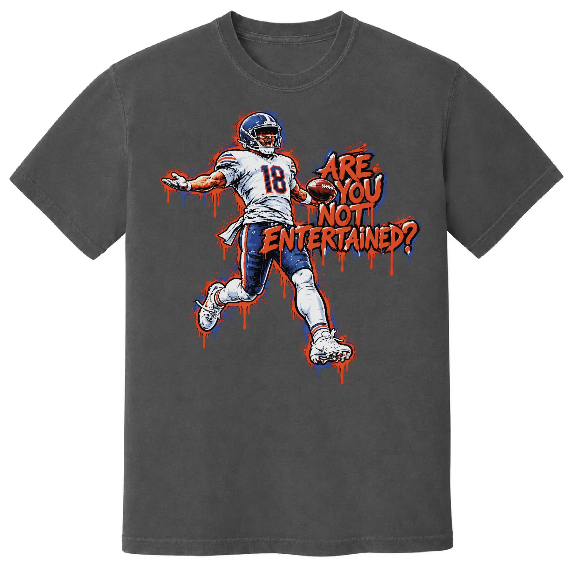 Are You Not Entertained Caricature CHICAGO FOOTBALL T-SHIRT - Image 4