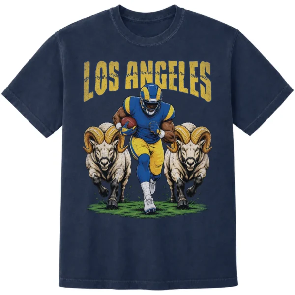 Los Angeles Football Football Shirt | Vintage Comfort Colors Tee LOS ANGELES FOOTBALL v3 T-SHIRT - product view 3