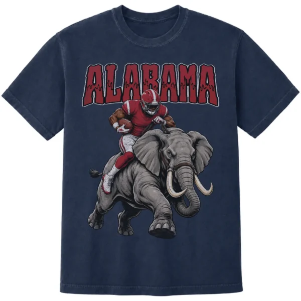 Alabama Football Football Shirt – Vintage Comfort Colors Tee ALABAMA FOOTBALL v2 T-SHIRT - product view 3