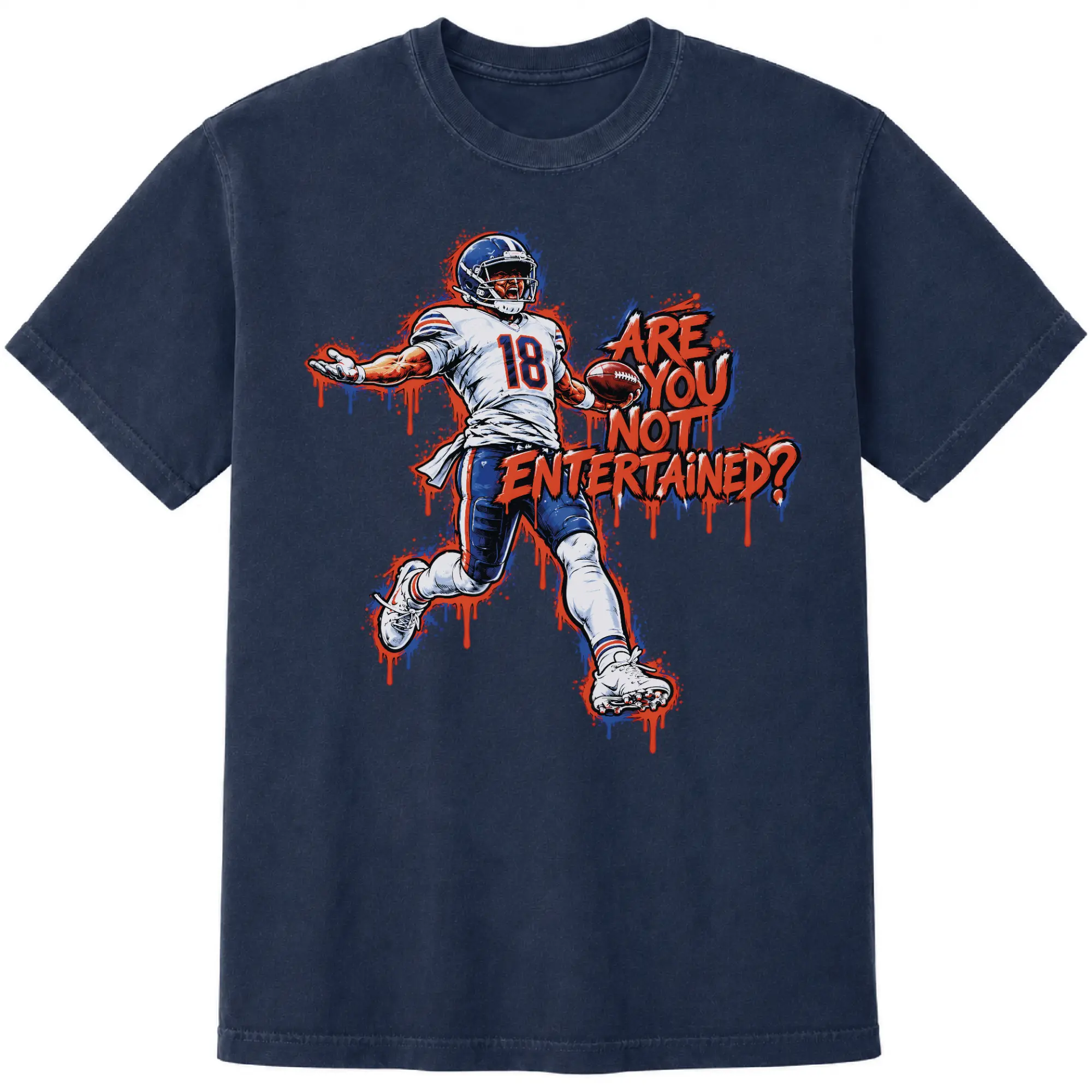 Are You Not Entertained Caricature CHICAGO FOOTBALL T-SHIRT - Image 3