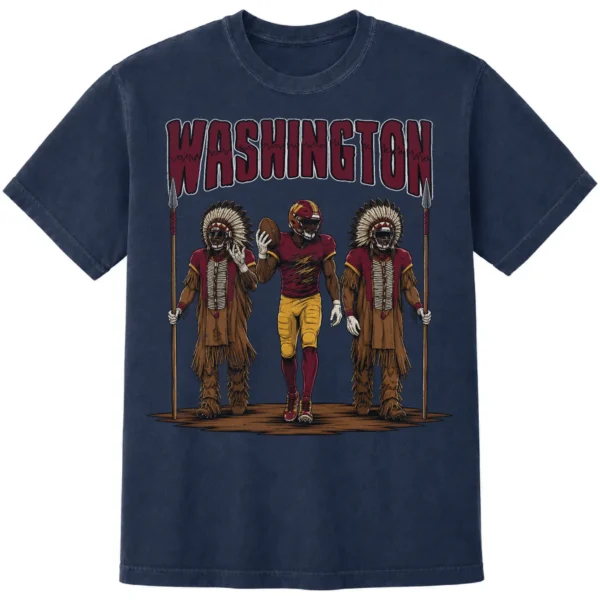 Washington Football Football Shirt | Vintage Comfort Colors Tee WASHINGTON FOOTBALL T-SHIRT - product view 3