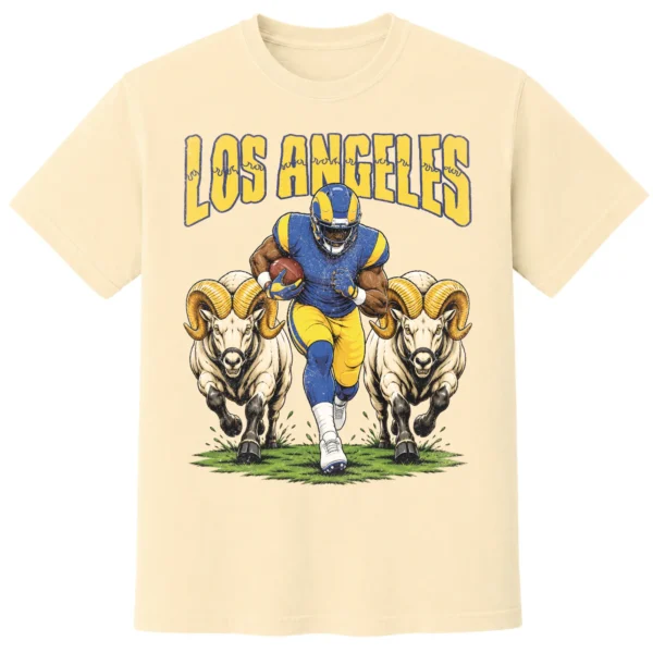 Los Angeles Football Football Shirt | Vintage Comfort Colors Tee LOS ANGELES FOOTBALL v3 T-SHIRT - product view 2