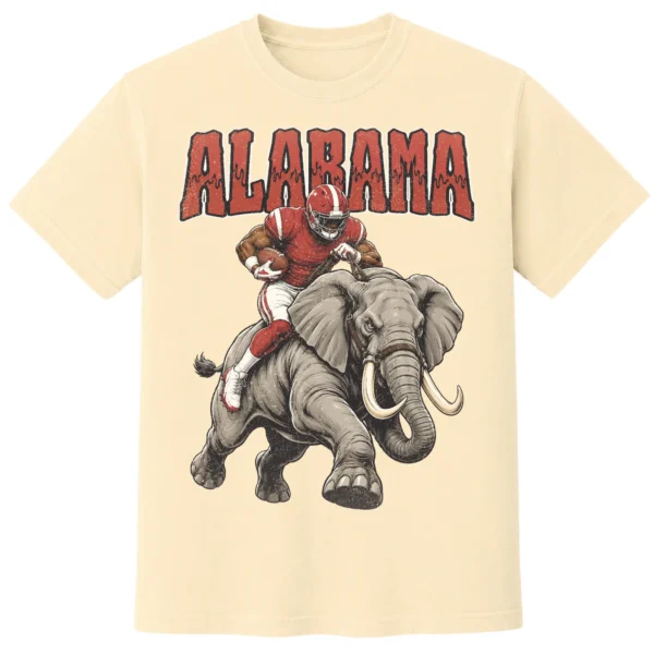 Alabama Football Football Shirt – Vintage Comfort Colors Tee ALABAMA FOOTBALL v2 T-SHIRT - product view 2
