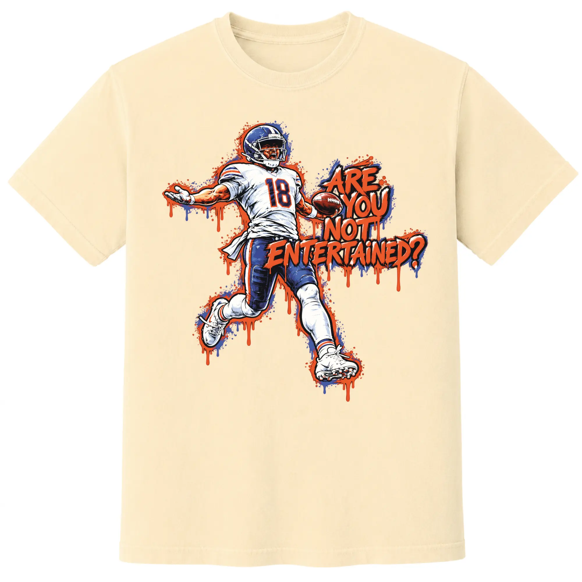Are You Not Entertained Caricature CHICAGO FOOTBALL T-SHIRT - Image 2