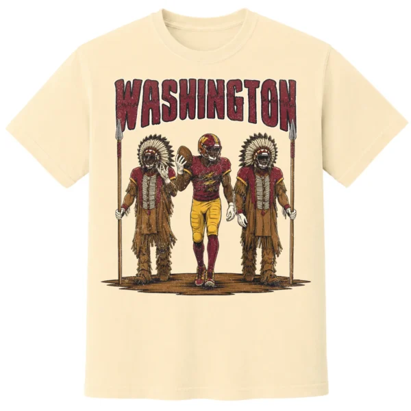 Washington Football Football Shirt | Vintage Comfort Colors Tee WASHINGTON FOOTBALL T-SHIRT - product view 2