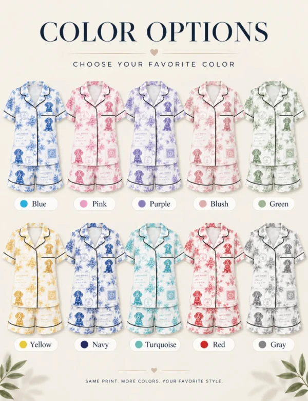 ybs-05 Personalized Pet Portrait Pajama Set – Custom Women’s Dog Pajamas