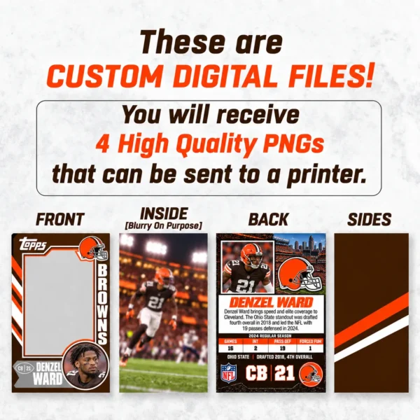Custom Sports Trading Card Costume | DIY Wearable Sports Card | Editable Design | Baseball Card | Personalized | Halloween Costume. Digital File - Cleveland