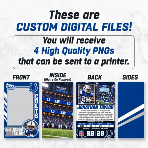 Custom Sports Trading Card Costume | DIY Wearable Sports Card | Editable Design | Baseball Card | Personalized | Halloween Costume. Digital File - Indianapolis
