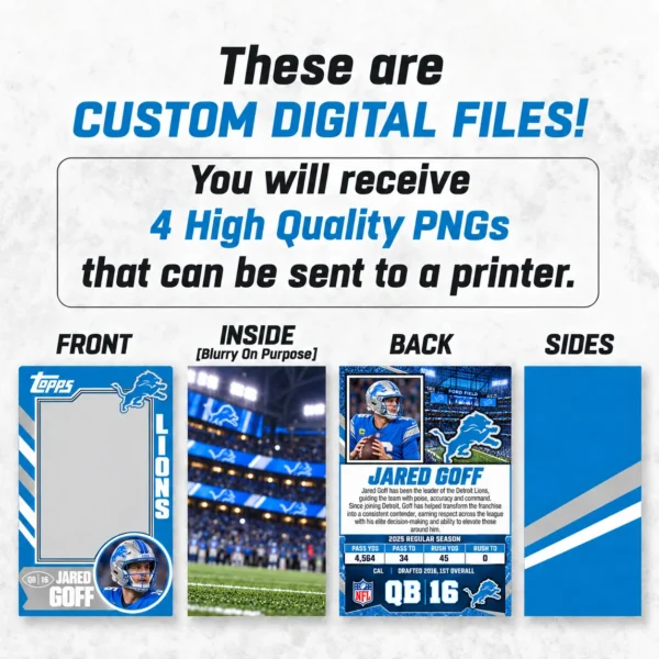 Custom Sports Trading Card Costume | DIY Wearable Sports Card | Editable Design | Baseball Card | Personalized | Halloween Costume. Digital File - Detroit