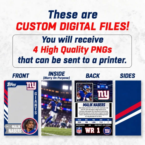Custom Sports Trading Card Costume | DIY Wearable Sports Card | Editable Design | Baseball Card | Personalized | Halloween Costume. Digital File - New York