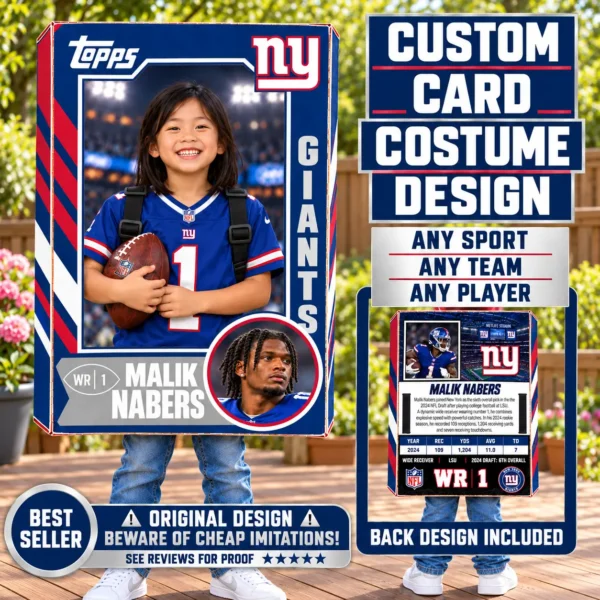 Custom Sports Trading Card Costume | DIY Wearable Sports Card | Editable Design | Baseball Card | Personalized | Halloween Costume. Digital File - New York