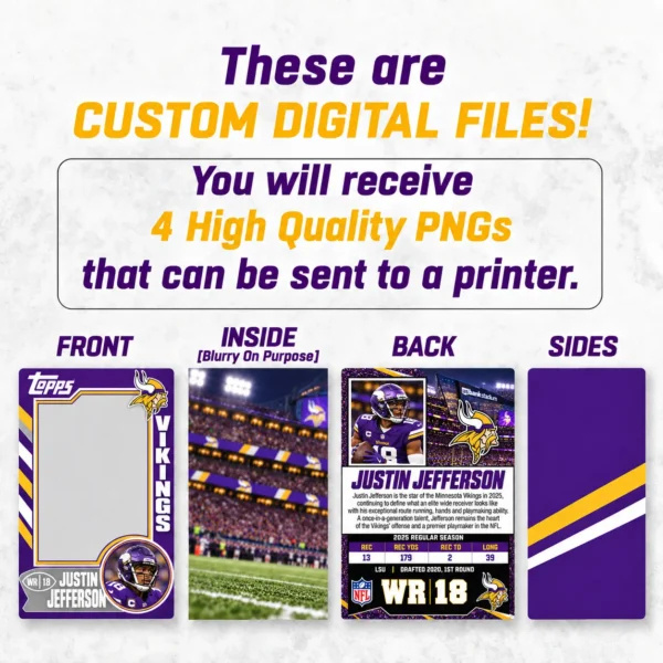 Custom Sports Trading Card Costume | DIY Wearable Sports Card | Editable Design | Baseball Card | Personalized | Halloween Costume. Digital File - Minnesota