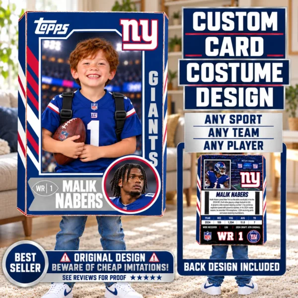 Custom Sports Trading Card Costume | DIY Wearable Sports Card | Editable Design | Baseball Card | Personalized | Halloween Costume. Digital File - New York