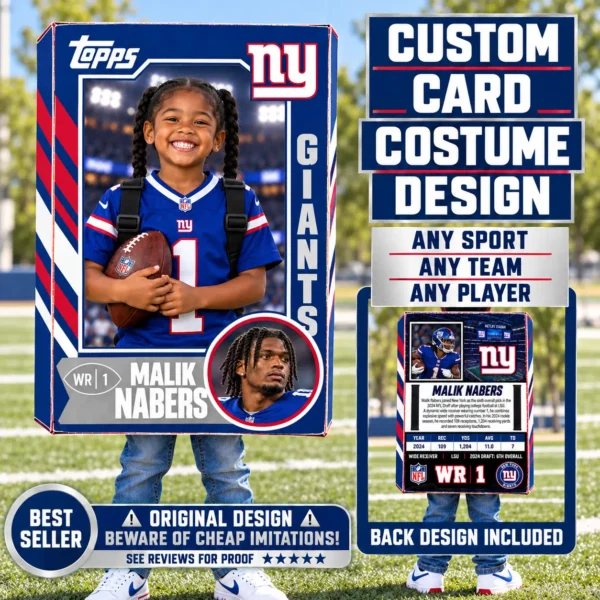 Custom Sports Trading Card Costume | DIY Wearable Sports Card | Editable Design | Baseball Card | Personalized | Halloween Costume. Digital File - New York