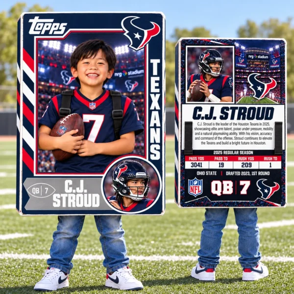 Custom Sports Trading Card Costume | DIY Wearable Sports Card | Editable Design | Baseball Card | Personalized | Halloween Costume. Digital File - Houston