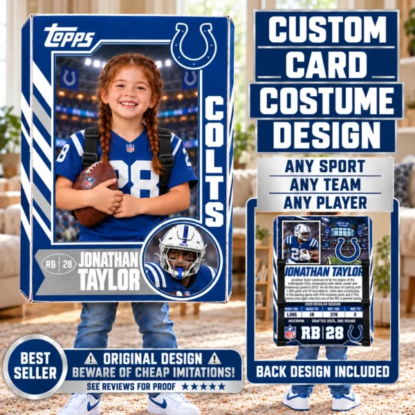 Custom Sports Trading Card Costume | DIY Wearable Sports Card | Editable Design | Baseball Card | Personalized | Halloween Costume. Digital File - Indianapolis